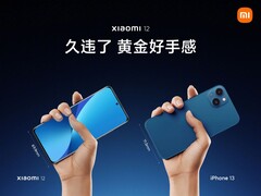 Lo Xiaomi non è largo come l&#039;iPhone 13. (Fonte: Xiaomi)