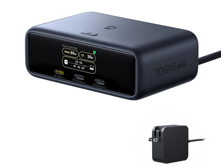 Il dock viene fornito con un caricatore GaN da 120W incluso