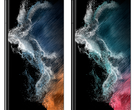 Il Galaxy S22 Ultra in due dei suoi quattro colori previsti. (Fonte immagine: @ishanagarwal24)