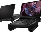 Il GPD Win Mini posizionato in impugnature comfort. (Fonte: GPD)