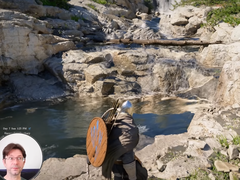 Uno screenshot dell'artista di Red Dead Redemption 2 che reagisce all'acqua del Deserto Cremisi