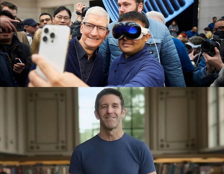 Tim Cook (in alto), John Ternus (in basso).