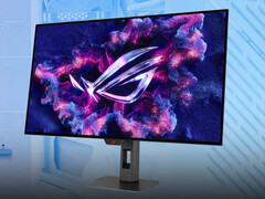 Il ROG Strix OLED XG32UCWMG è un&#039;alternativa più veloce al più economico XG32UCWG. (Fonte: Asus - modifica)