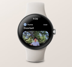 L&#039;app Google Home può ora mostrare notifiche con immagini di campanelli video Nest su alcuni smartwatch Wear OS 3. (Fonte: Google)