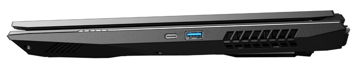 A destra: USB-C 3.1 Gen2 (Thunderbolt 3), USB-A 3.0