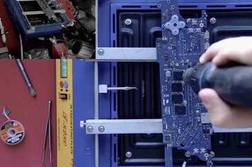 Il processo ha comportato molte saldature e dissaldature.