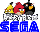 Sega ha annunciato l'acquisto della società che ha creato Angry Birds. (Immagine: loghi di Sega e Angry Birds)
