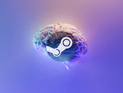 Steam consentirà presto i giochi che utilizzano l'intelligenza artificiale per generare contenuti. (Immagine via Milad Fakurian su Unsplash, logo di Steam via Valve)