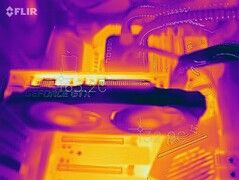 Mappa di calore KFA2 GTX 1660 XLR8 (1-Click OC) durante lo stress test (PT 100%)