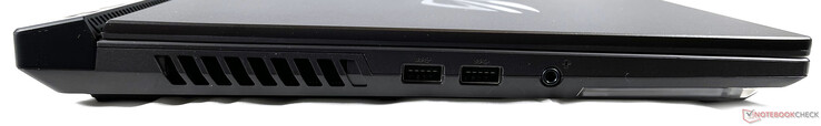 A sinistra: 2x USB-A 3.2 Gen. 1, porta audio combinata