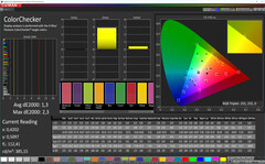 CalMAN: Precisione del colore – Modalità colore Natural, spazio colore target sRGB