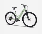 La bicicletta elettrica Rockrider E-ACTV 100 verde mandorla di Decathlon