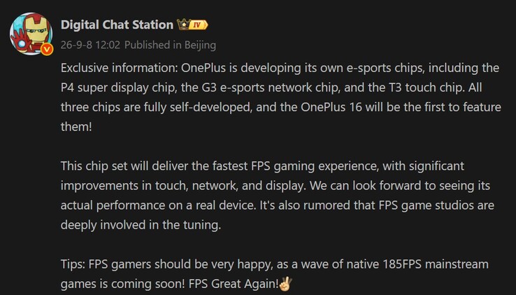 Il rapporto di Digital Chat Station sui tre chip sviluppati internamente da OnePlus (traduzione automatica)