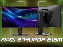 MAG 274UPDF E16M contiene anche una porta USB Type-C che offre la modalità DisplayPort Alt e Power Delivery da 15 W. (Fonte immagine: MSI)
