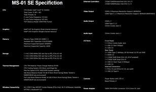 Specifiche complete