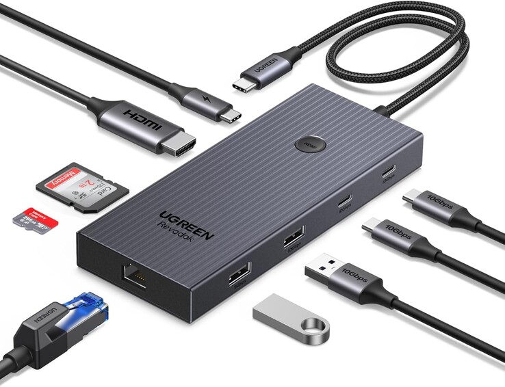 Il nuovo Hub USB-C Revodok Pro 109 di Ugreen. (Fonte: Ugreen)