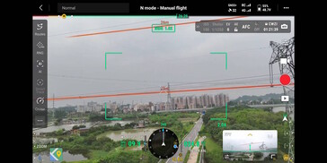Qui viene rilevata una linea ad alta tensione. (Fonte immagine: DJI)