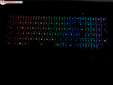 E con la retroilluminazione RGB della tastiera attivata.