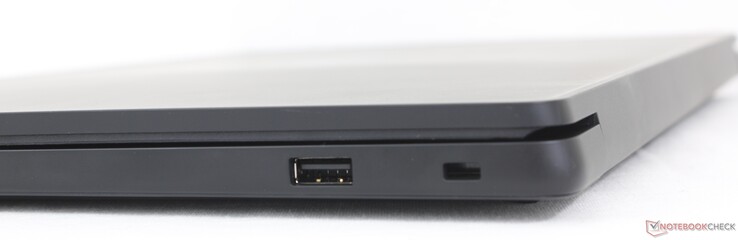 A destra: USB-A 2.0, blocco Kensington