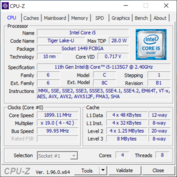 Informazioni di sistema CPU-Z CPU