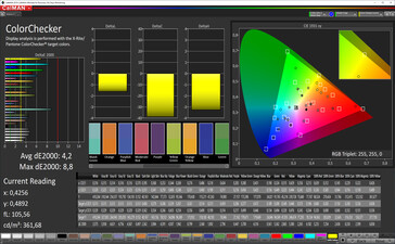 ColorChecker (Modalità: Normale, bilanciamento colore: standard, spazio colore target: P3)