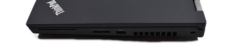 A destra: smartcard, scheda SD, USB-A 3.0, Kensington Lock