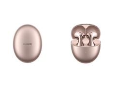 Il modello Huawei FreeBuds 6 in oro rosa è per ora un'esclusiva della Cina. (Fonte: Huawei)