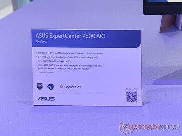 Punti salienti di Asus ExpertCenter P600 AiO (Fonte: Notebookcheck)