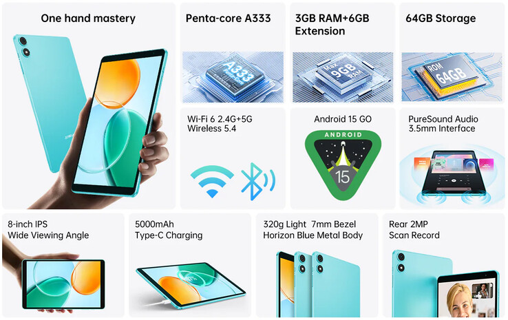 I punti salienti del tablet P85 (Fonte: Teclast)