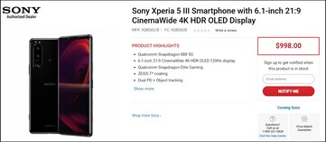 Sony Xperia 5 III prezzo. (Fonte immagine: Focus)