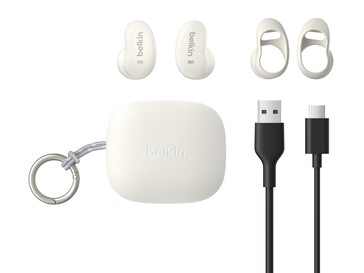 Contenuto della scatola degli auricolari SoundForm Anywhere. (Fonte: Belkin)