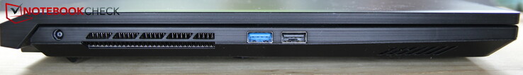 A sinistra: alimentazione, USB-A 3.0, USB-A 2.0