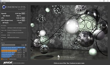 Modalità batteria Cinebench R15