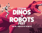 Il Dinos vs. Robots Fest di Steam prevede offerte di gioco su una serie di titoli stellari degli ultimi anni. (Fonte: Steam su YouTube)
