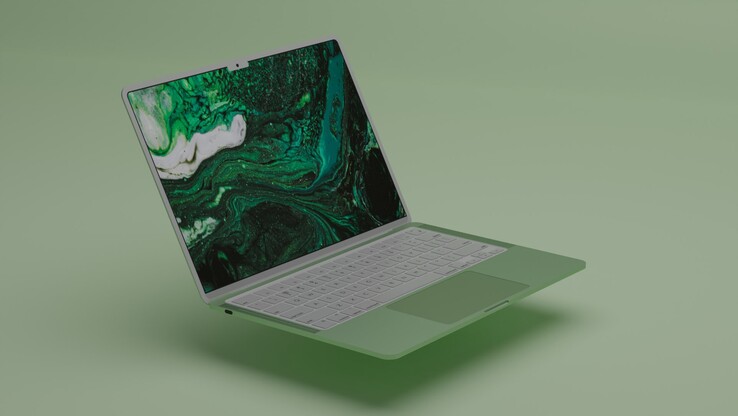2022 MacBook Air concept rendering fatto dai fan. (Fonte: @AppleyPro)