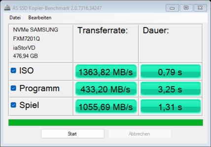 SSD AS - benchmark di copia