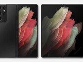 Il Galaxy Z Fold3 potrebbe avere questo aspetto. (Fonte: Twitter)