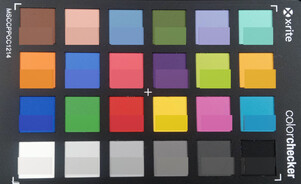ColorChecker: il colore di riferimento è nella metà inferiore di ogni box.