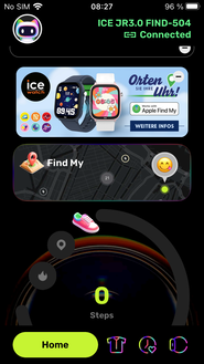 Schermata iniziale su iOS