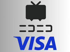Il sito di condivisione video Niconico e i loghi Visa (Fonte: Niconico, Visa)