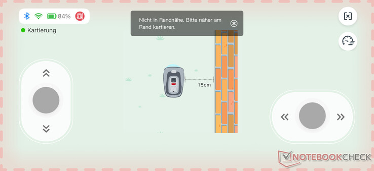 La mappatura manuale è facile, ma richiede un bordo del prato ben visibile