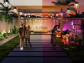 Le luci per esterni Eufy E10 possono abbinarsi anche al colore della luce esistente. (Fonte: Eufy/Amazon)