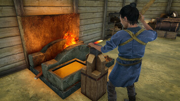 Un'immagine che mostra un fabbro in Sengoku Dynasty.