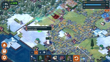 Un'immagine che mostra il gameplay di Terra Nil.