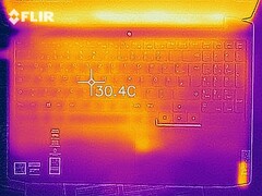 Distribuzione del calore - lato superiore (idle)