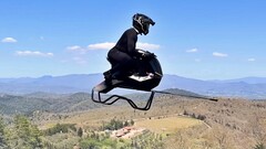 L'Airbike può raggiungere una velocità di 102 chilometri all'ora. (Fonte immagine: Screenshot del video di test di Volonaut)
