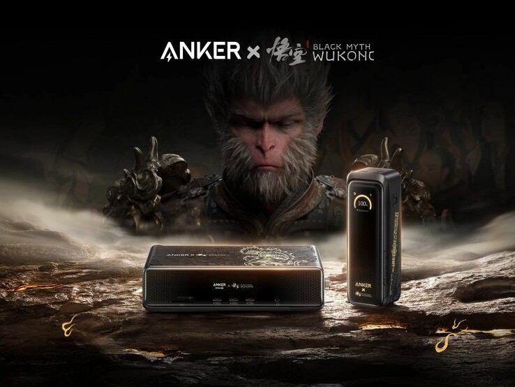 La collezione Anker × Black Myth: Wukong comprende power bank e docking station. (Fonte: Anker)