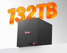 Il modello ME Pro 370 a quattro alloggiamenti è disponibile in Cina a partire da circa 634 dollari. Nell’immagine: una foto promozionale del NAS che evidenzia la capacità di archiviazione di 132 TB.