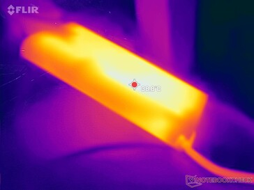 L'adattatore CA può raggiungere i 39 C quando si utilizzano carichi impegnativi per periodi prolungati