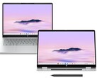 HP Chromebook Plus 14 e HP Chromebook Plus x360 14 in Glacier Silver. (Fonte: HP)
